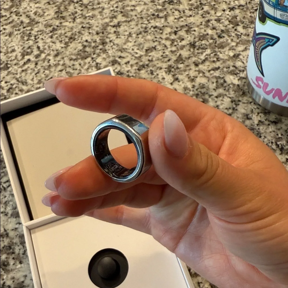 Oura silver Ring with all original packaging size 6